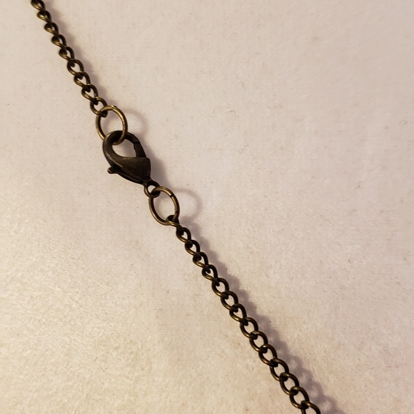 New! Artisan Crafted Lady Rose Black Cameo On an 18” Antique Chain - Picture 3 of 7